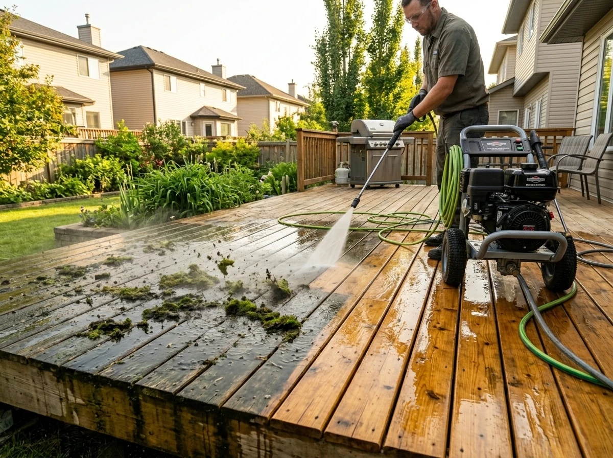 Clean wooden deck